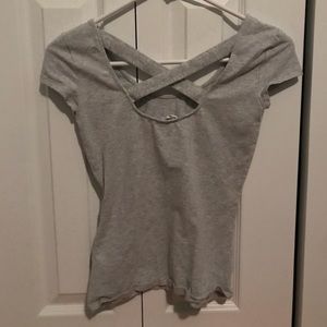 Garage Grey T-shirt W Cross on Back